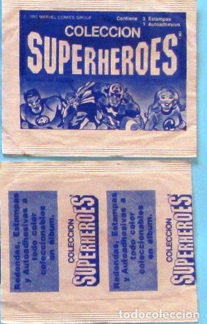 Coleccionismo cromos antiguos: SOBRE VACIO COLECCI&Oacute;N SUPERH&Eacute;ROES. MARVEL, 1980.