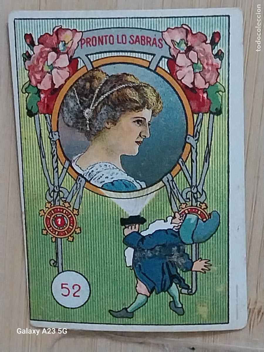 Collectionnisme Cartes &agrave; collectionner anciennes: RUEDA FORTUNA PROMOCION CHOCOLATES REY CROMO 52 6.3X4.4CMS ORIGINAL