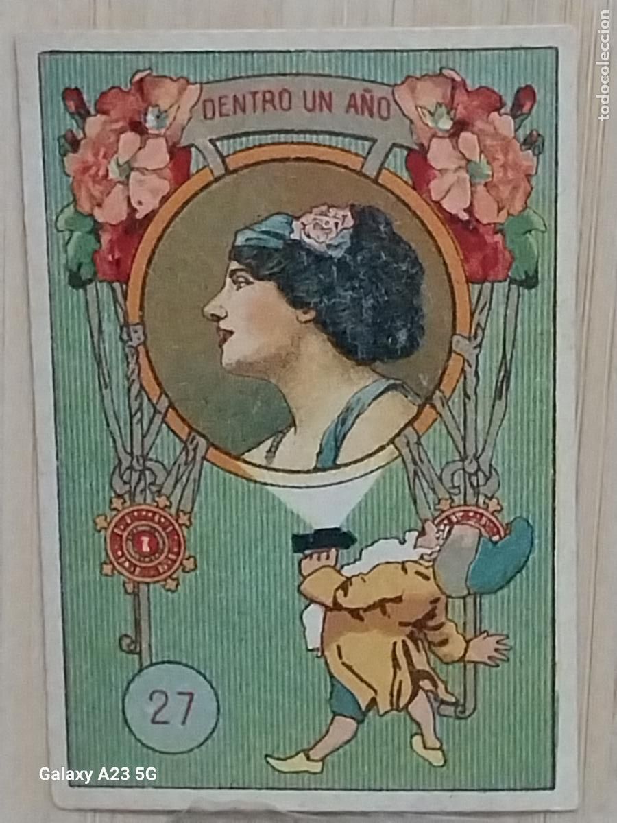 Coleccionismo cromos antiguos: RUEDA FORTUNA PROMOCION CHOCOLATES REY CROMO 27 6.3X4.4CMS ORIGINAL