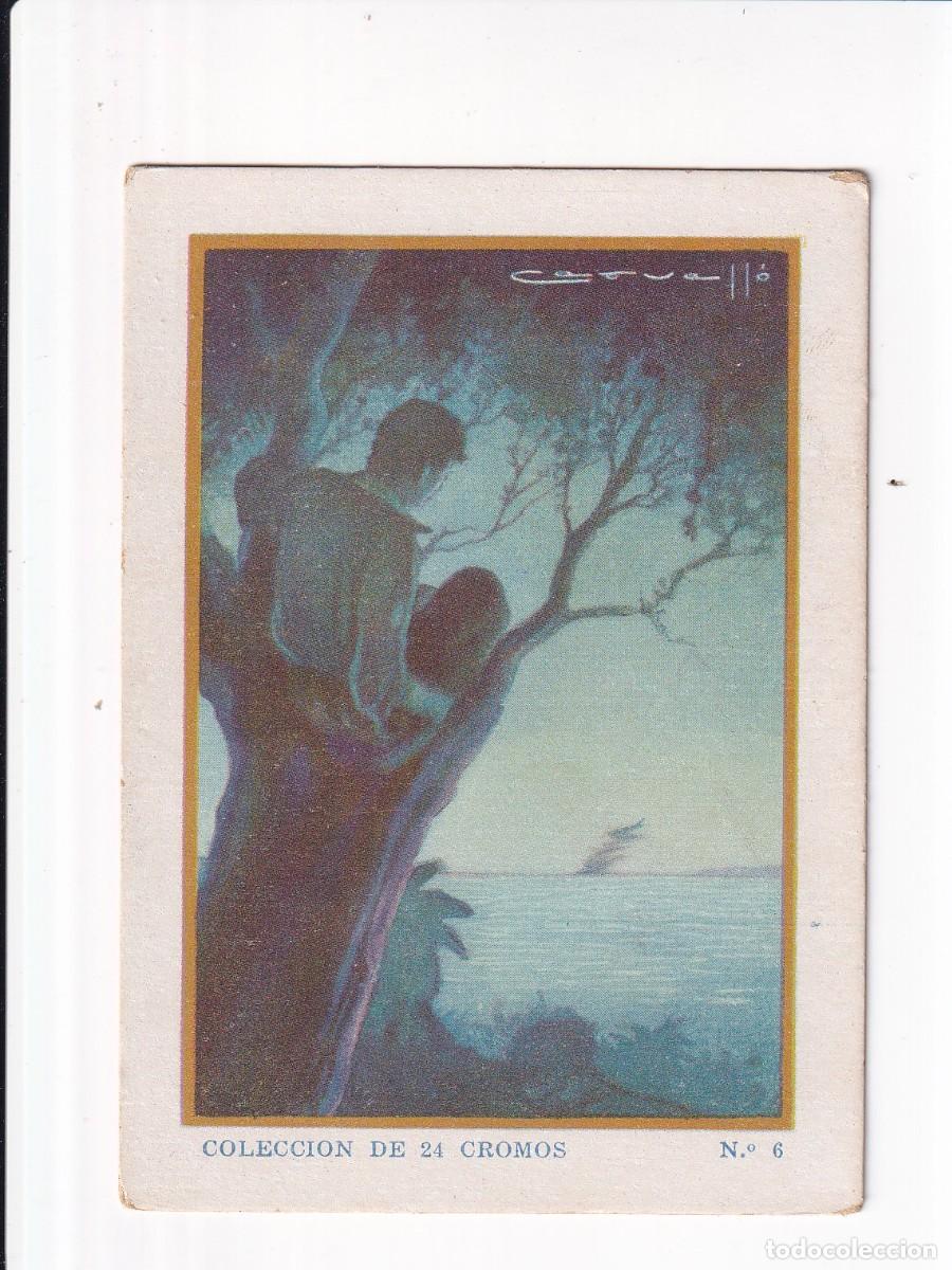 Coleccionismo cromos antiguos: ROBINSON CRUSOE : NUMERO 6 , CHOCOLATES SELECTOS EVARISTO JUNCOSA PA&Ntilde;ELLA