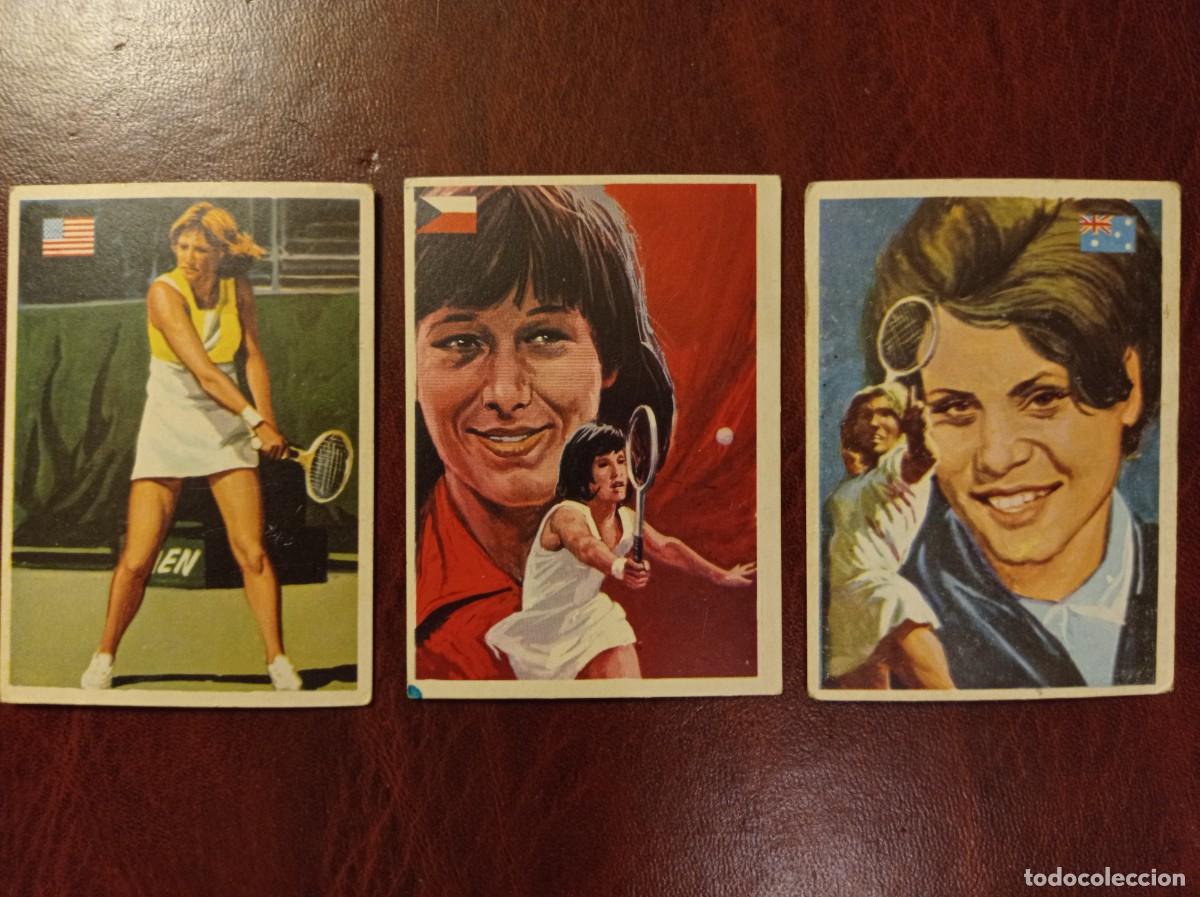 Coleccionismo cromos antiguos: 150 Navratilova - 66 Evert - 89 Goolagong - Ases Mundiales del Deporte QUELCOM 1979
