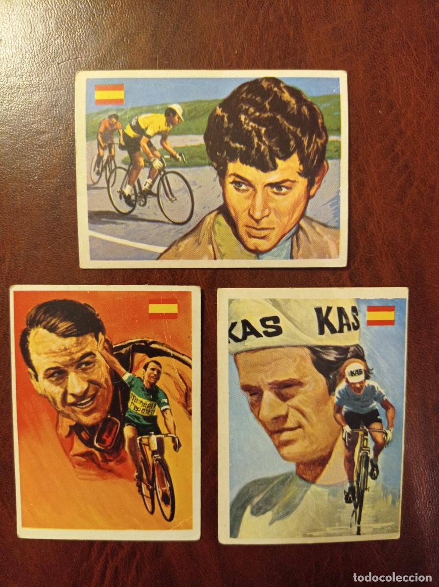 Coleccionismo cromos antiguos: 76 Fuente - 174 Perurena - 35 Ca&ntilde;ardo - Ases Mundiales del Deporte QUELCOM 1979