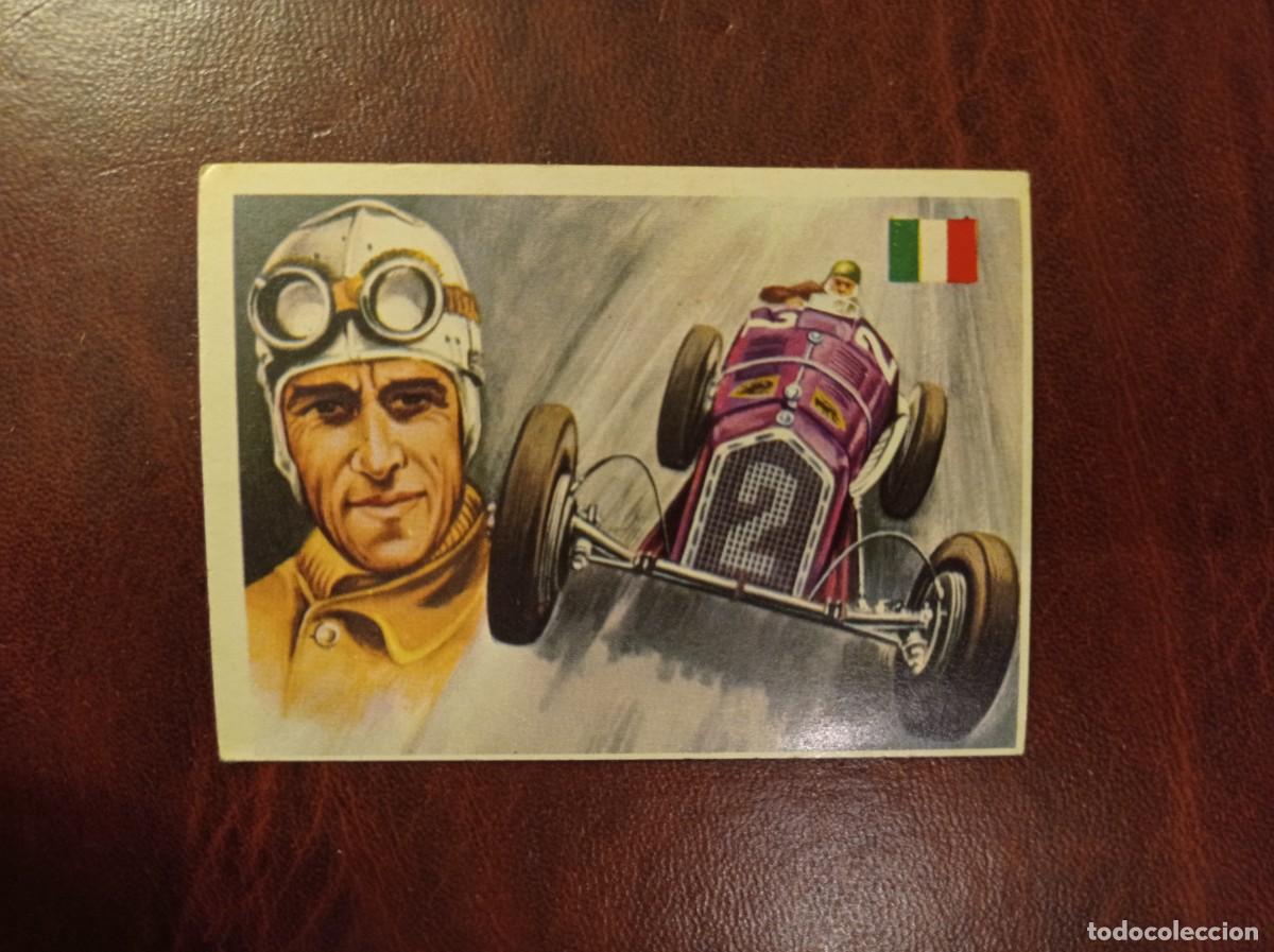 Coleccionismo cromos antiguos: 157 Nuvolari - Ases Mundiales del Deporte QUELCOM 1979