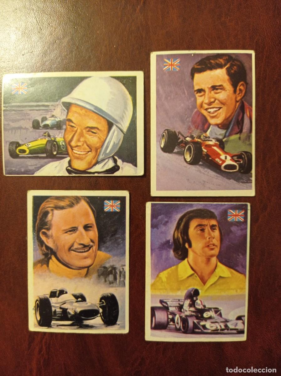 Coleccionismo cromos antiguos: 221 Stewart - 46 Clark - 95 Hill - 146 Moss - Ases Mundiales del Deporte QUELCOM 1979