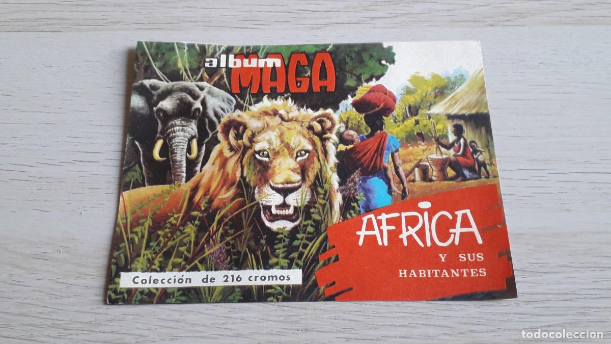 Coleccionismo cromos antiguos: Vale descuento por 5 pesetas, Album Maga, Africa y sus Habitantes, original a&ntilde;os 60.