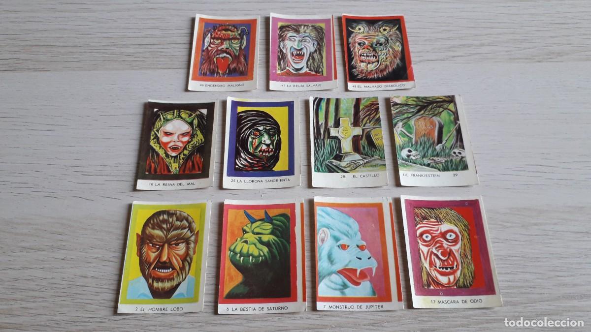 Coleccionismo cromos antiguos: 11 cromos Carnaval de Monstruos, productos Millonario Madrid, originales a&ntilde;os 70. Nunca pegados.