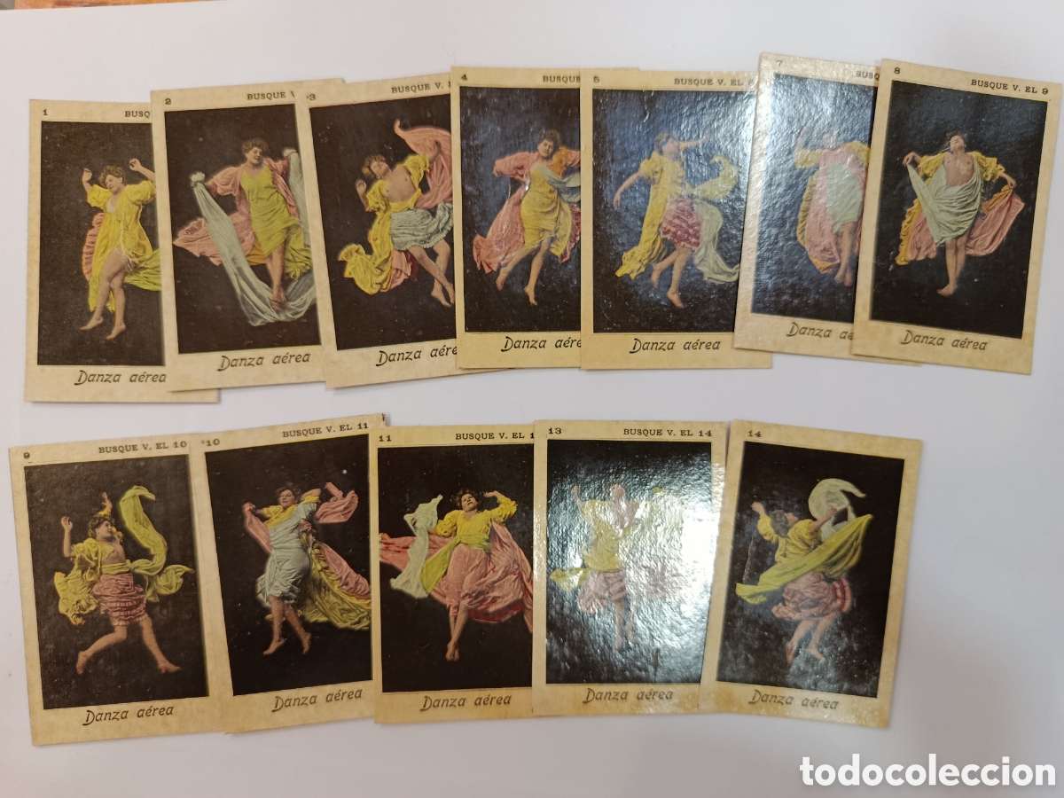 Coleccionismo cromos antiguos: Colecci&oacute;n de cromos Fototipias. Danza aerea. Busque V. Eroticas