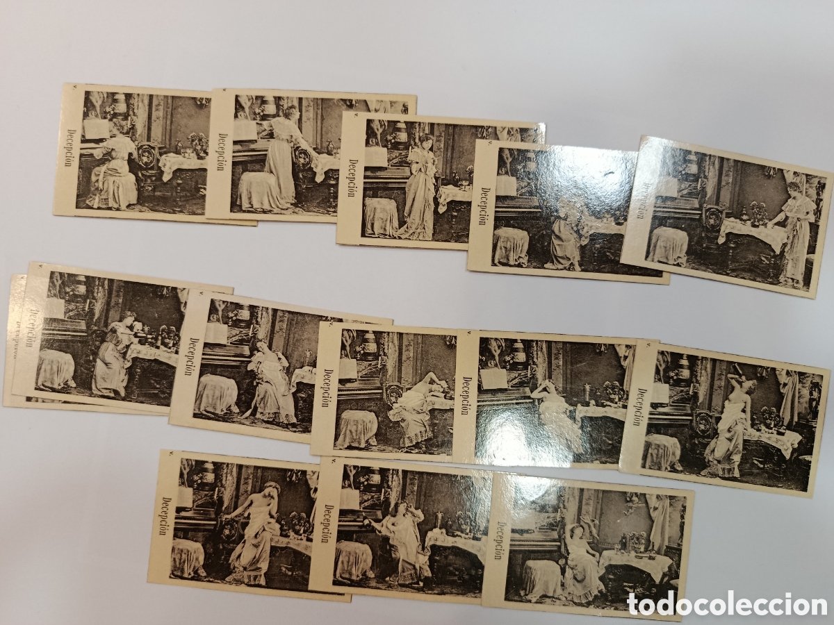 Coleccionismo cromos antiguos: Colecci&oacute;n de cromos Fototipias eroticas. Decepci&oacute;n. Pesquera sucesores. Mexico