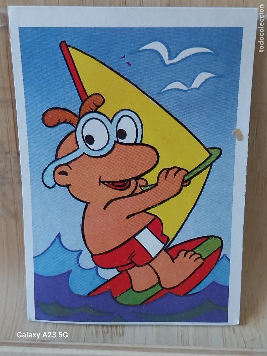 Coleccionismo cromos antiguos: PEQUE&Ntilde;ECOS BARRIO SESAMO SESAME STREET ED ESTE 1986 CROMO 162 SCOOTER SURF ORIGINAL RECUPERADO