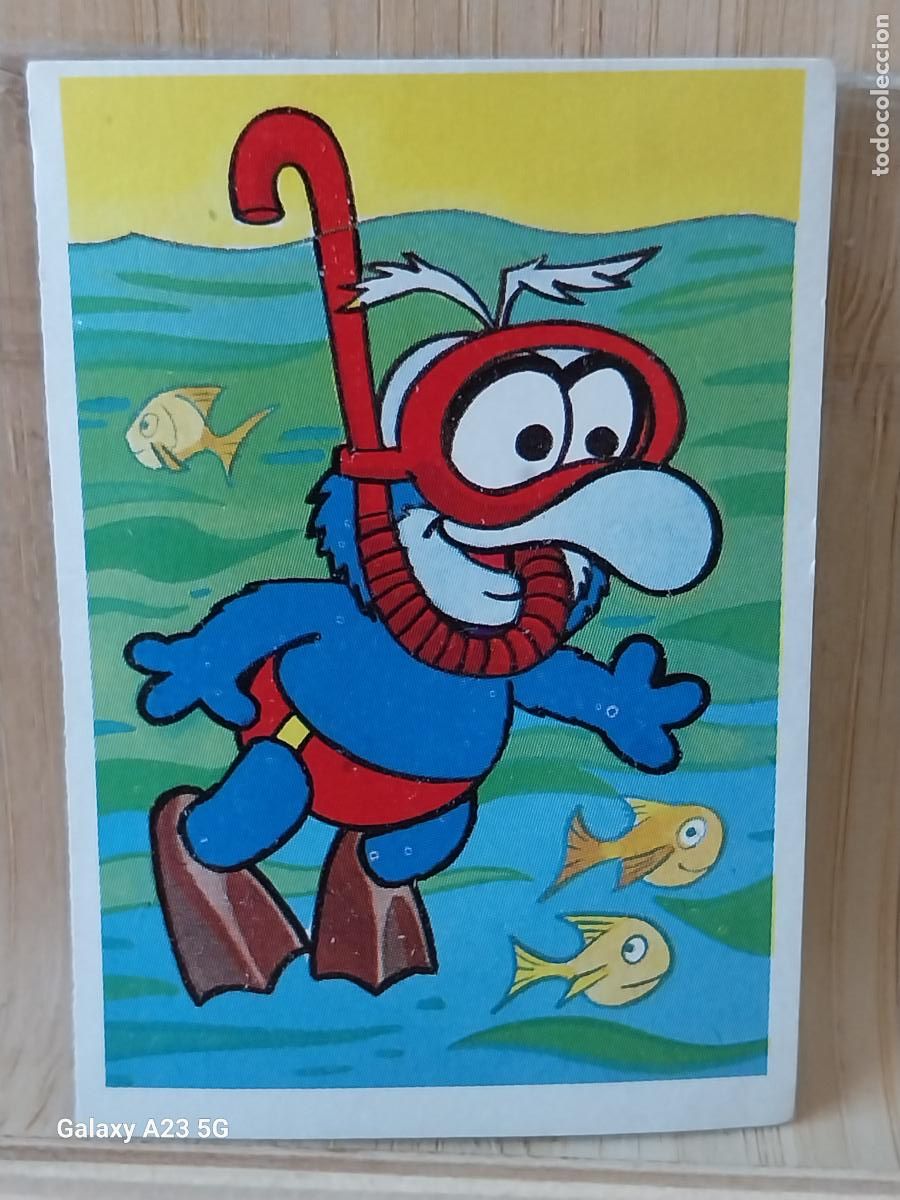 Coleccionismo cromos antiguos: PEQUE&Ntilde;ECOS BARRIO SESAMO SESAME STREET ED ESTE 1986 CROMO 156 GONZO SURF ORIGINAL RECUPERADO