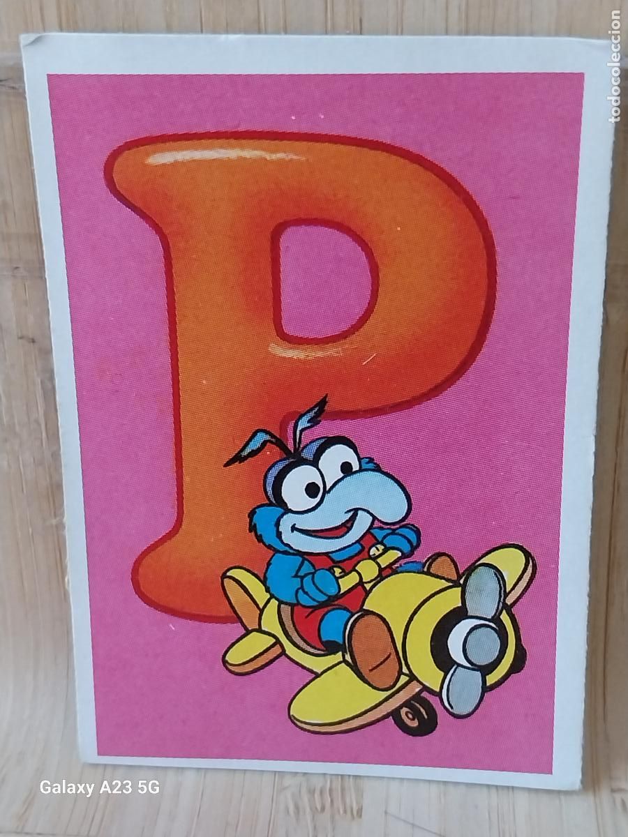 Colecionismo Cromos antigos: PEQUE&Ntilde;ECOS BARRIO SESAMO SESAME STREET ED ESTE 1986 CROMO 108 LETRA P GONZO ORIGINAL RECUPERADO