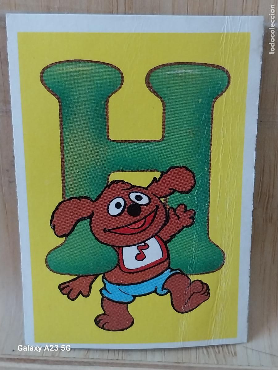 Coleccionismo cromos antiguos: PEQUE&Ntilde;ECOS BARRIO SESAMO SESAME STREET ED ESTE 1986 CROMO 98 LETRA H ORIGINAL RECUPERADO