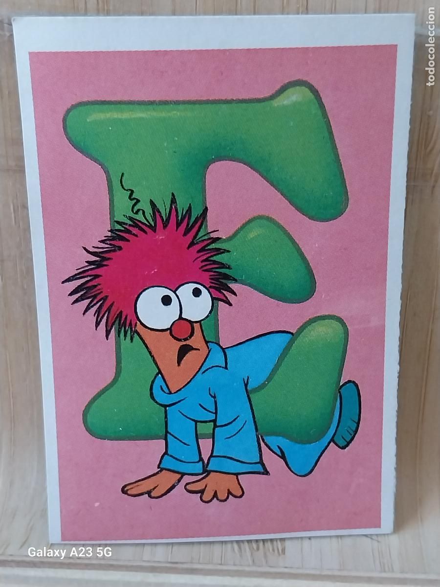 Coleccionismo cromos antiguos: PEQUE&Ntilde;ECOS BARRIO SESAMO SESAME STREET ED ESTE 1986 CROMO 95 LETRA E BEAKER ORIGINAL RECUPERADO