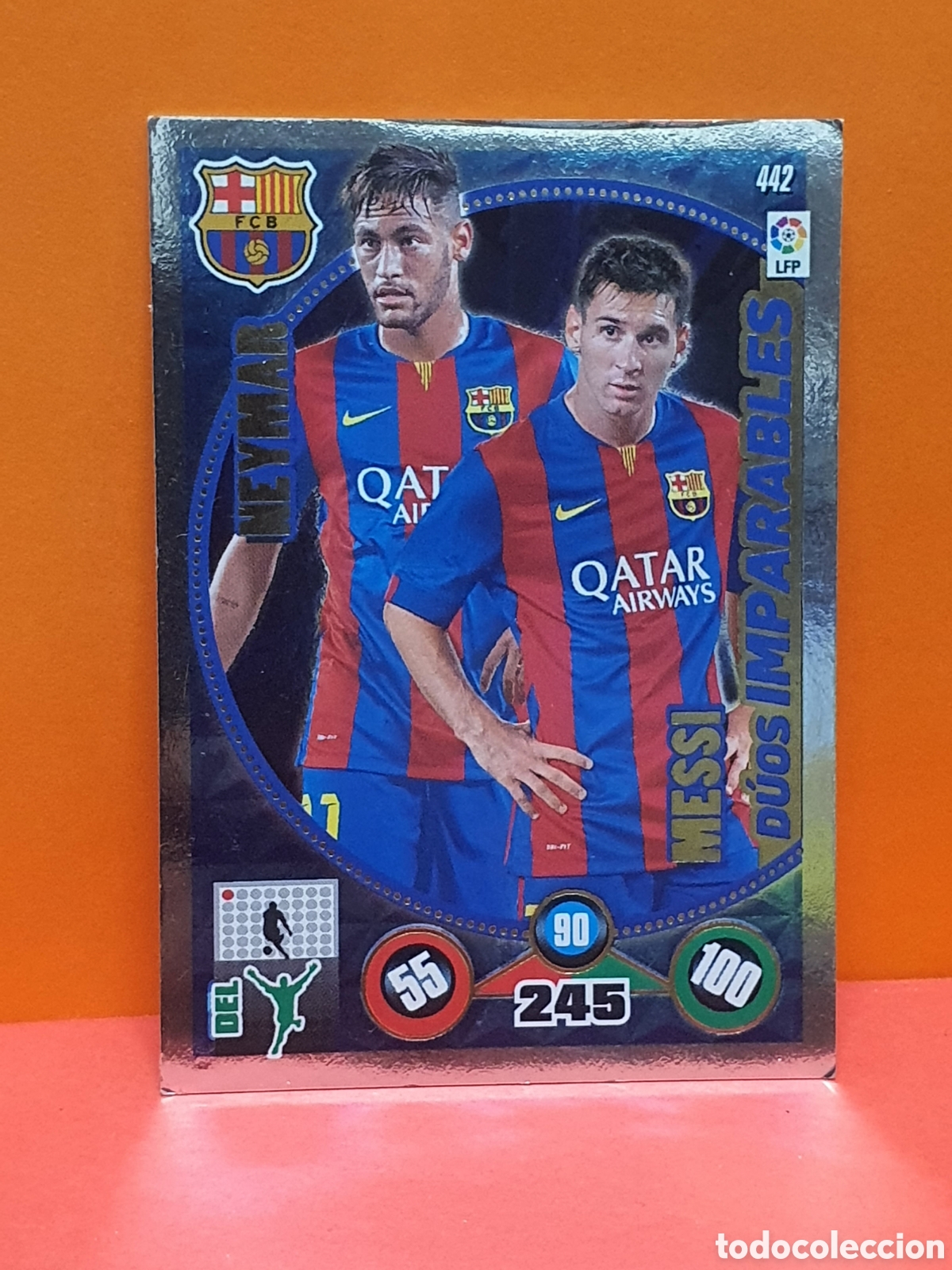 Coleccionismo cromos antiguos: Adrenalyn XL 2014-15 D&uacute;os imparables Neymar Messi F.C.Barcelona n &deg; 442