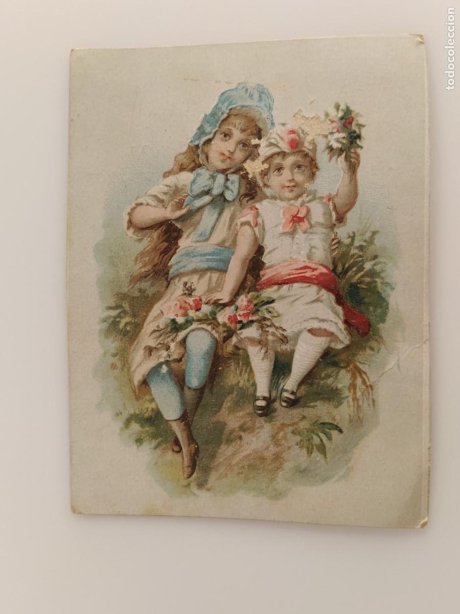 Coleccionismo cromos antiguos: EL REPARTIDOR DE LOS DIARIOS DE MADRID Y VARIOS DE BARCELONA - FELICITACION -CROMO ANTIGUO-(116.403)