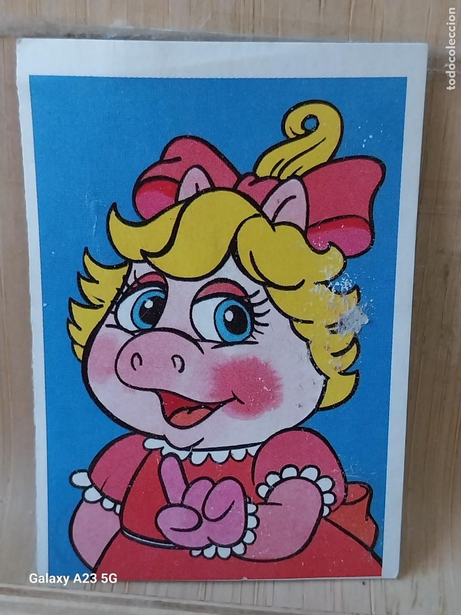 Coleccionismo cromos antiguos: PEQUE&Ntilde;ECOS BARRIO SESAMO SESAME STREET ED ESTE 1986 CROMO 1 PIGGY ORIGINAL RECUPERADO