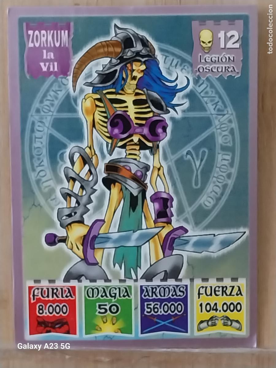 Coleccionismo cromos antiguos: BOLLYCAO LEGION OSCURA KAOS THE LEGEND CROMO 12 ZORKUM LA VIL CARD ORIGINAL