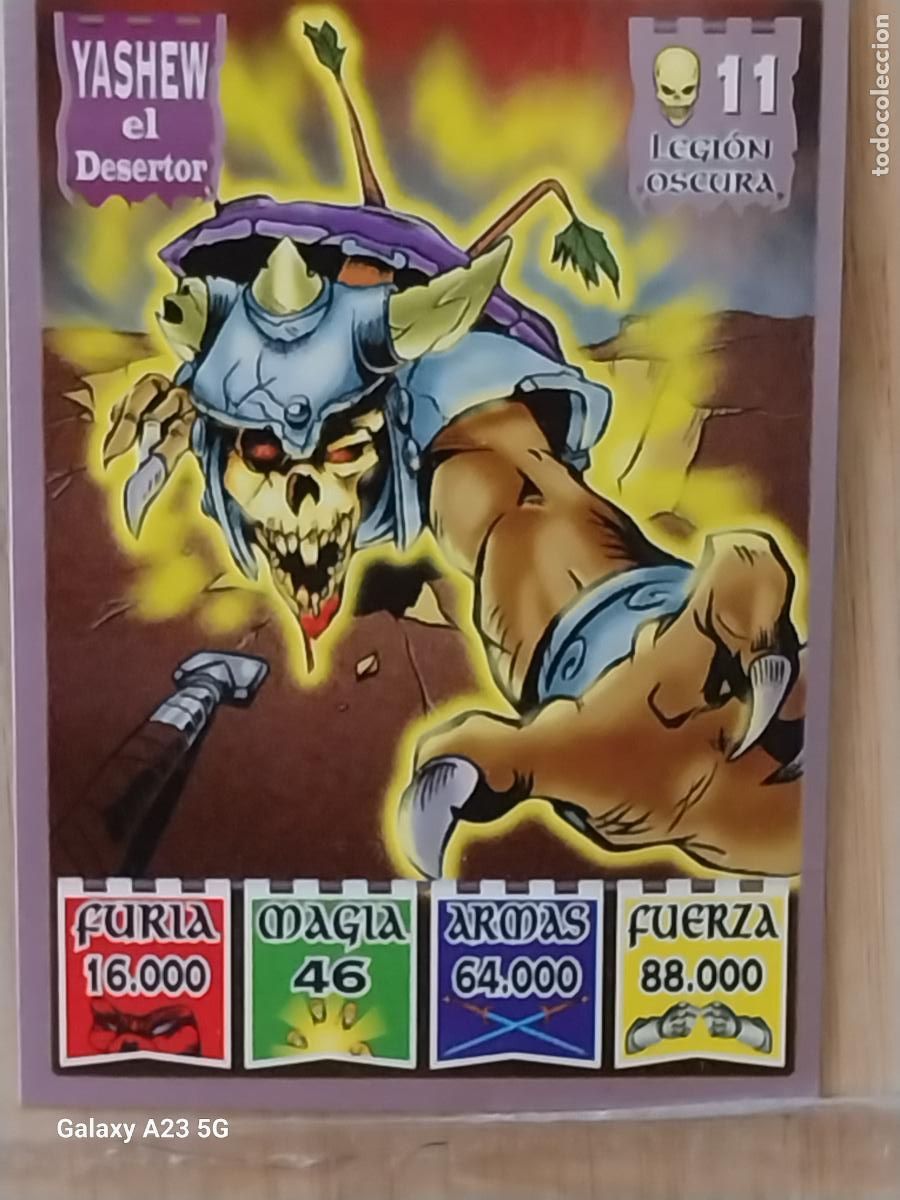 Coleccionismo cromos antiguos: BOLLYCAO LEGION OSCURA KAOS THE LEGEND CROMO 11 YASHEW EL DESERTOR CARD ORIGINAL