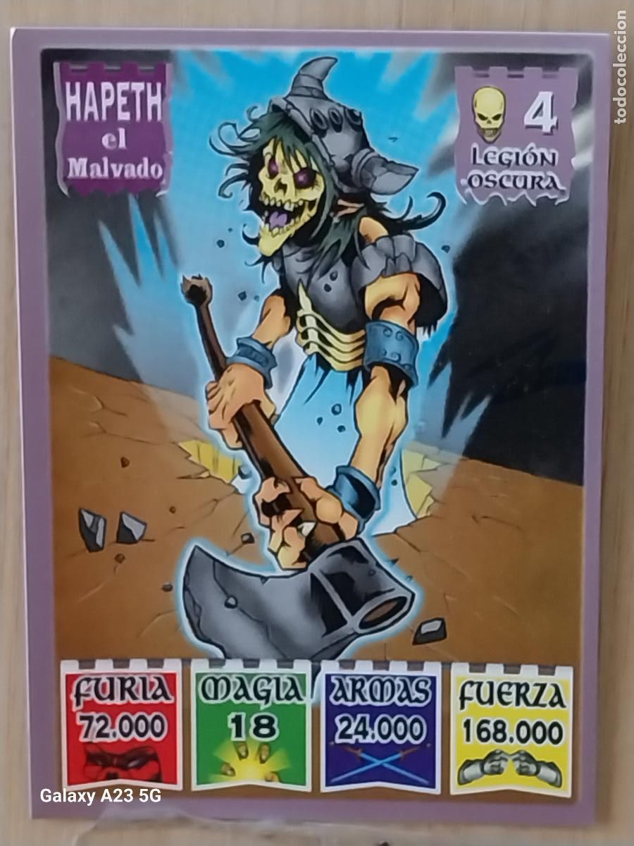 Coleccionismo cromos antiguos: BOLLYCAO KAOS THE LEGEND CROMO LEGION OSCURA 4 HAPETH EL MALVADO CARD ORIGINAL