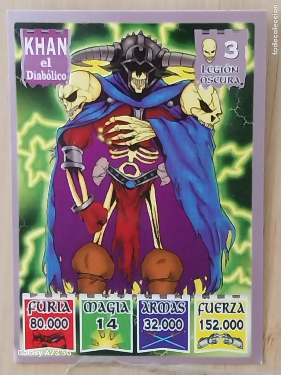 Coleccionismo cromos antiguos: BOLLYCAO KAOS THE LEGEND CROMO LEGION OSCURA 3 KHAN EL DIVINO CARD ORIGINAL