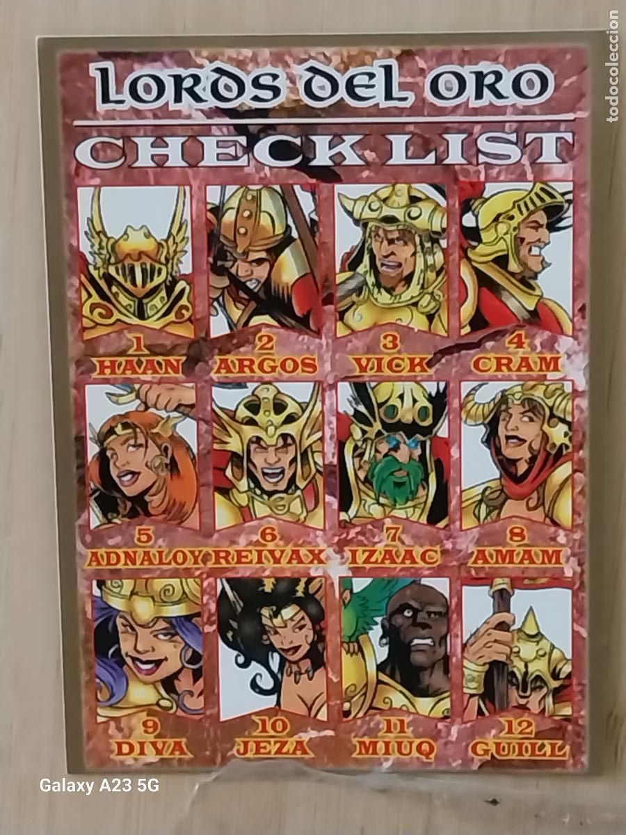Coleccionismo cromos antiguos: BOLLYCAO KAOS THE LEGEND CROMO LORDS DEL ORO CHECK LIST CARD ORIGINAL