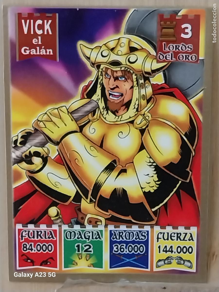 Coleccionismo cromos antiguos: BOLLYCAO KAOS THE LEGEND CROMO LORDS DEL ORO 3 VICK EL GALAN CARD ORIGINAL