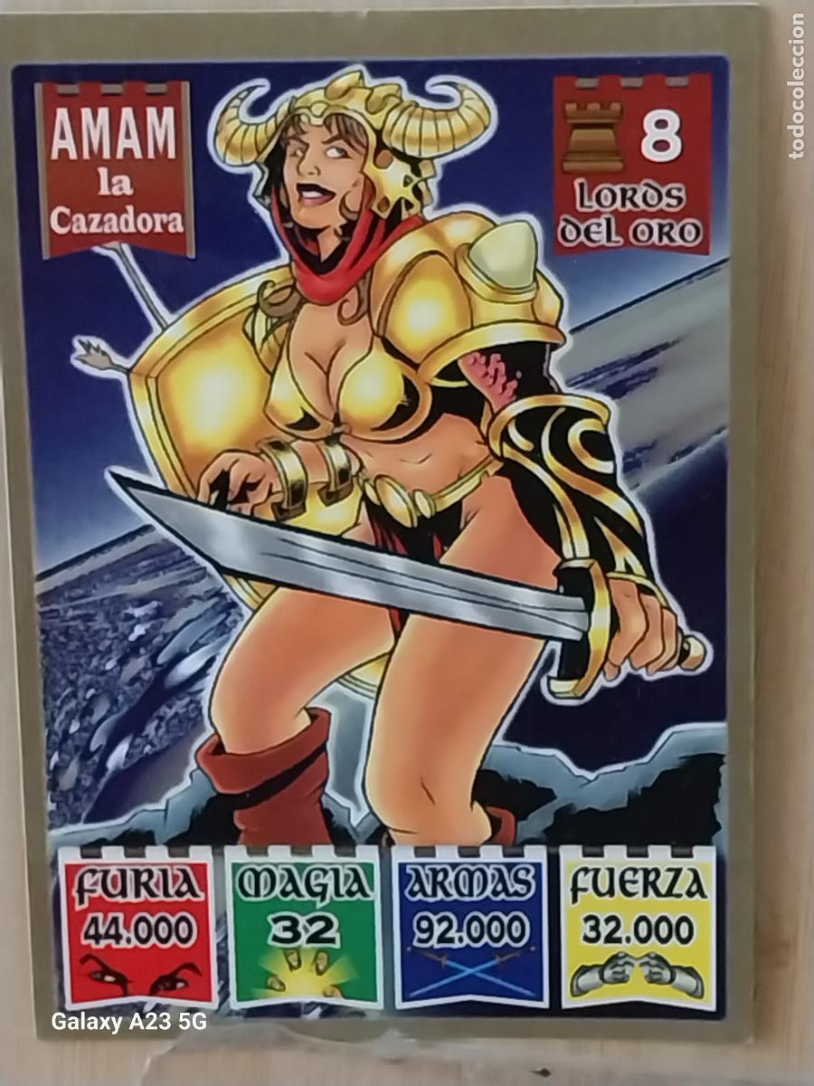 Coleccionismo cromos antiguos: BOLLYCAO KAOS THE LEGEND CROMO LORDS DEL ORO 8 AMAN LA CAZADORA CARD ORIGINAL