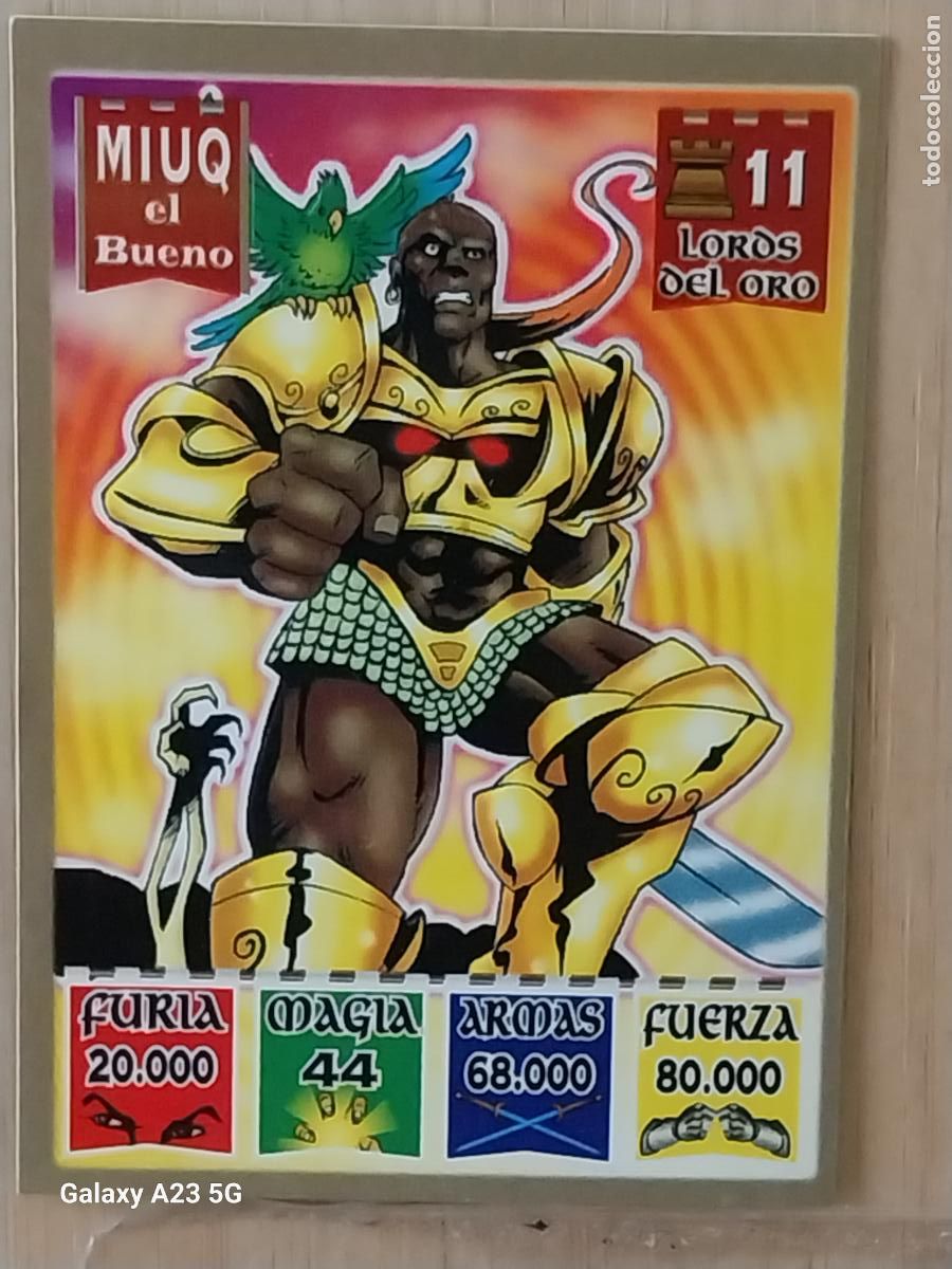 Coleccionismo cromos antiguos: BOLLYCAO KAOS THE LEGEND CROMO LORDS DEL ORO 11 MIUQ EL BUENO CARD ORIGINAL