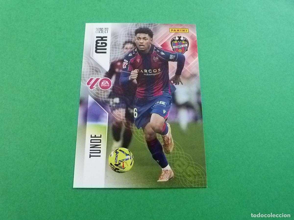Coleccionismo cromos antiguos: TRADING CARD FUTBOL TUNDE LEVANTE U.D. N&ordm; 212 LIGA MEGACRACKS 2026-2027/26-27 PANINI