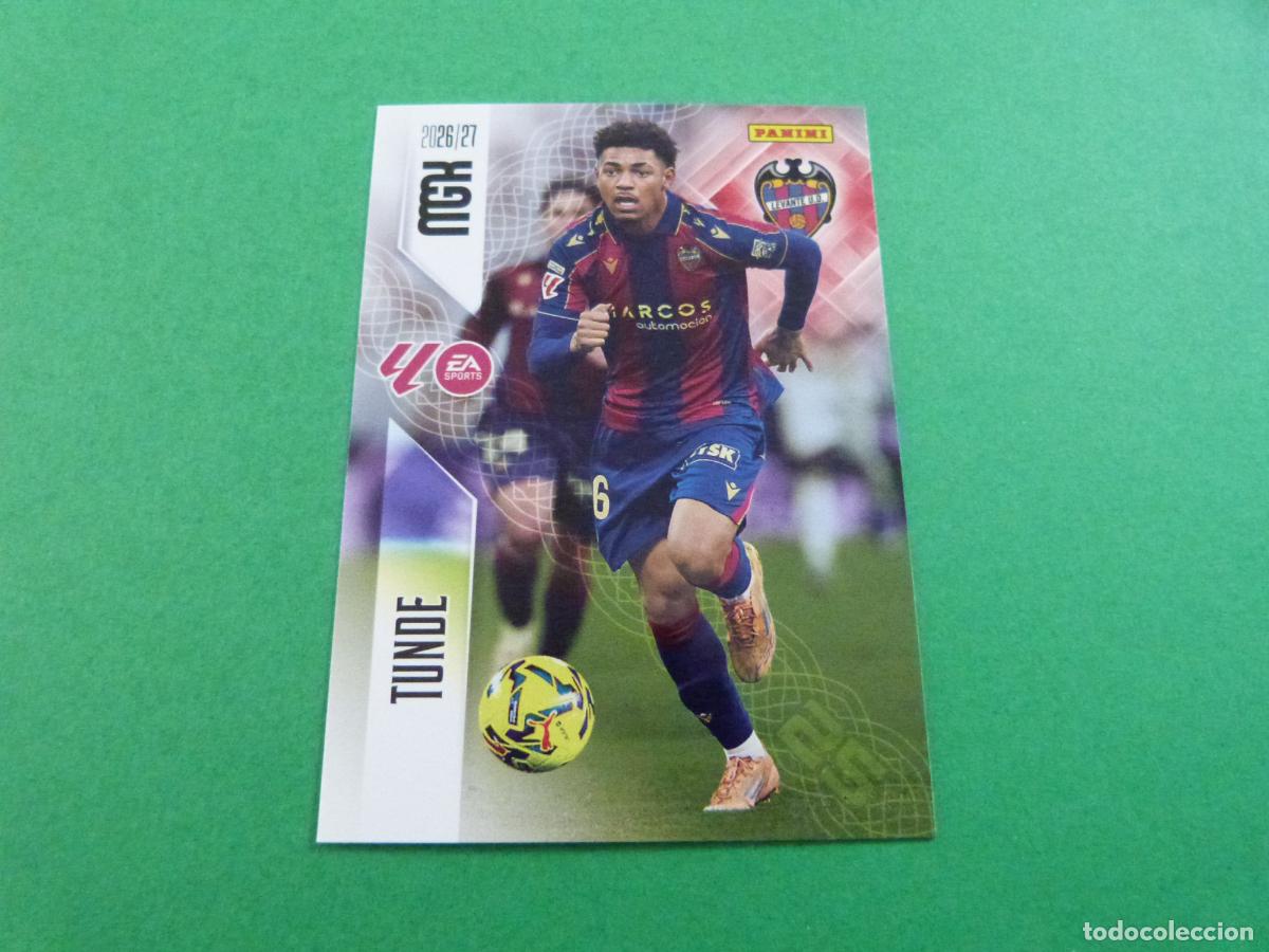 Coleccionismo cromos antiguos: TRADING CARD FUTBOL TUNDE LEVANTE U.D. N&ordm; 212 LIGA MEGACRACKS 2026-2027/26-27 PANINI
