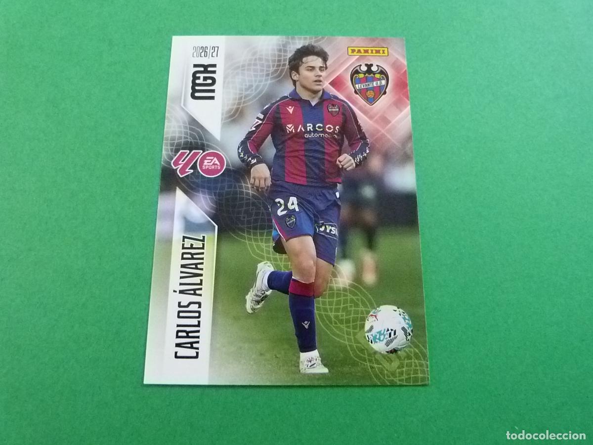 Coleccionismo cromos antiguos: TRADING CARD FUTBOL CARLOS ALVAREZ LEVANTE U.D. N&ordm; 211 LIGA MEGACRACKS 2026-2027/26-27 PANINI