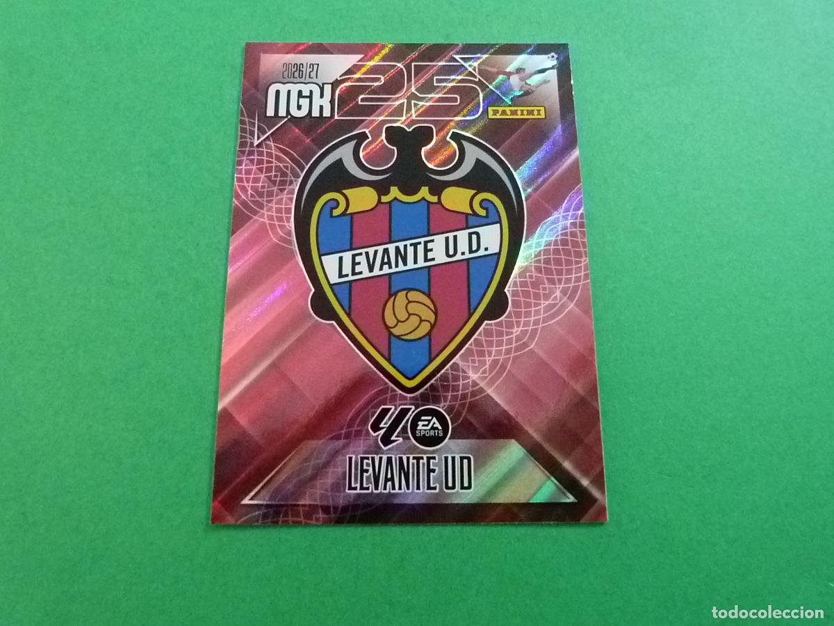 Coleccionismo cromos antiguos: TRADING CARD FUTBOL ESCUDO LEVANTE U.D. N&ordm; 199 LIGA MEGACRACKS 2026-2027/26-27 PANINI