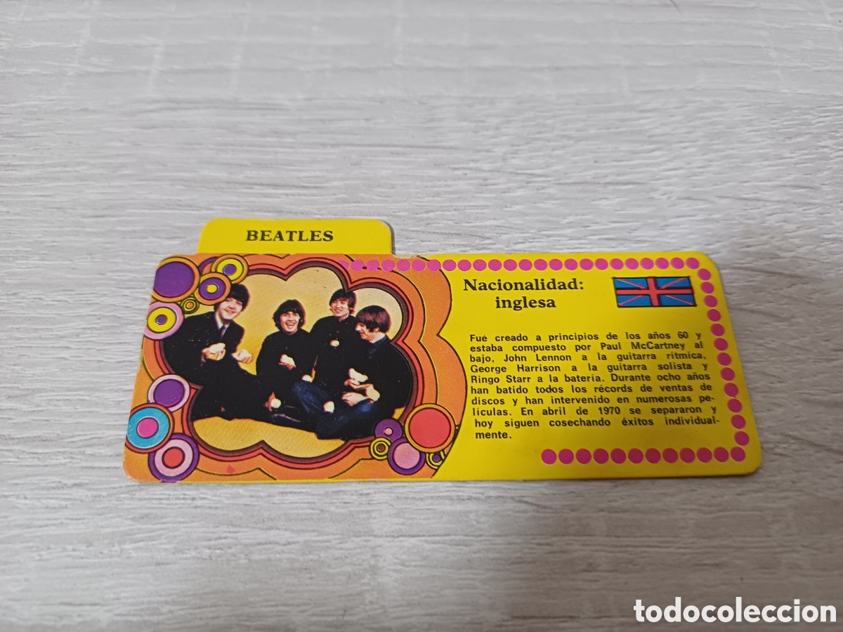 Coleccionismo cromos antiguos: CROMO THE BEATLES, DISCOGRAF&Iacute;A, BIMBO A&Ntilde;OS 70