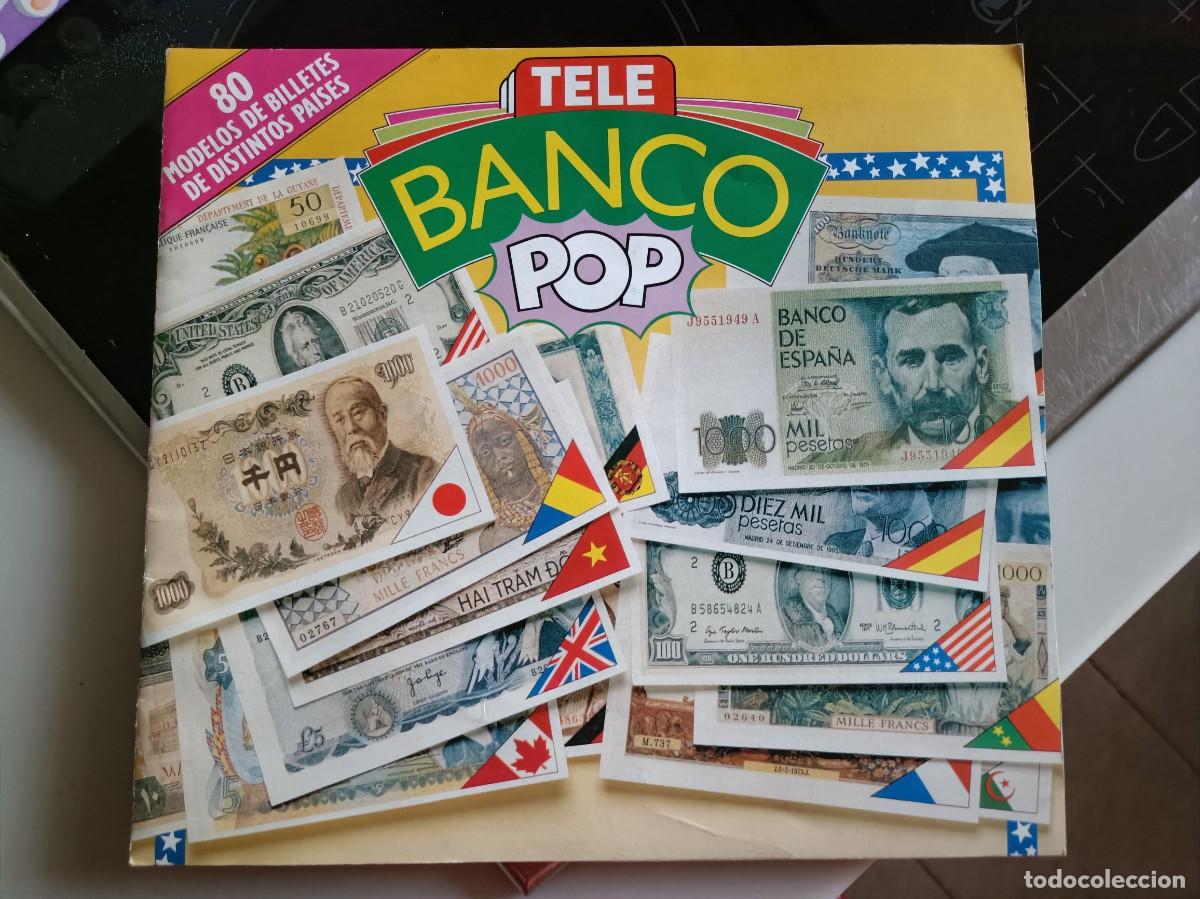 Coleccionismo cromos antiguos: &Aacute;lbum cromos billetes - Tele Banco Pop (a&ntilde;os 80)