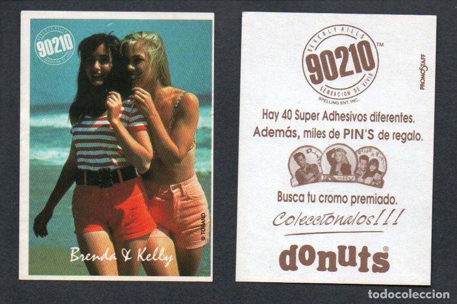 Coleccionismo cromos antiguos: CROMO ADHESIVO, DONUTS - BEVERLY HILLS 90210, SENSACION DE VIVIR - BRENDA Y KELLY. PROMOSTAF.