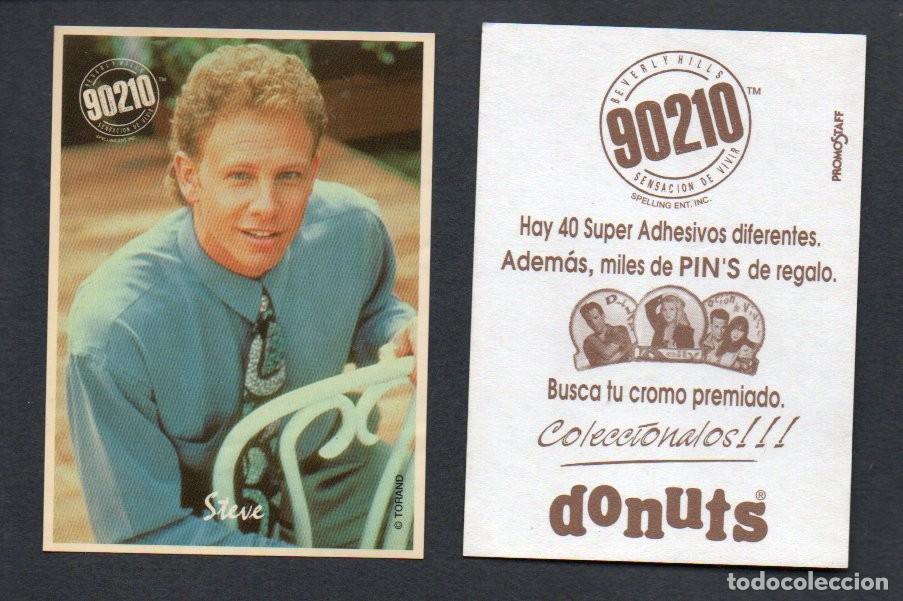 Coleccionismo cromos antiguos: CROMO ADHESIVO, DONUTS - BEVERLY HILLS 90210, SENSACION DE VIVIR - STEVE. PROMOSTAF.
