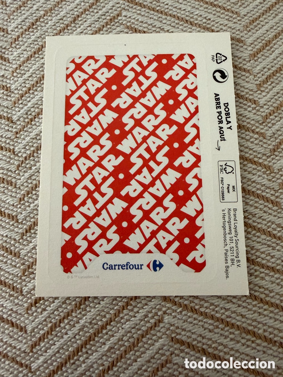 Coleccionismo cromos antiguos: Sobre sin abrir cartas de Star Wars de Carrefour 2021