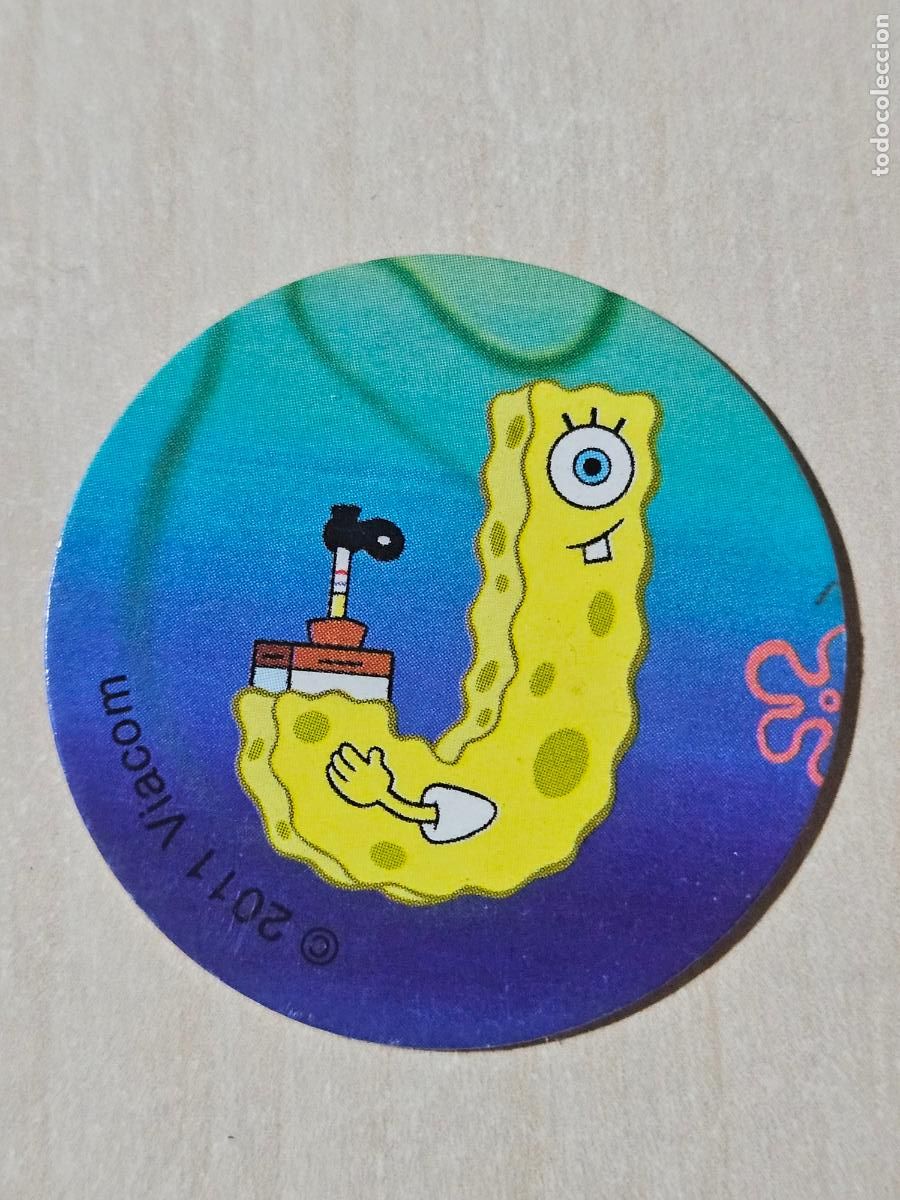 Coleccionismo cromos antiguos: Tazo N&deg; 42 - Bob Esponja - Vidal - Chicle - 2011 Viacom