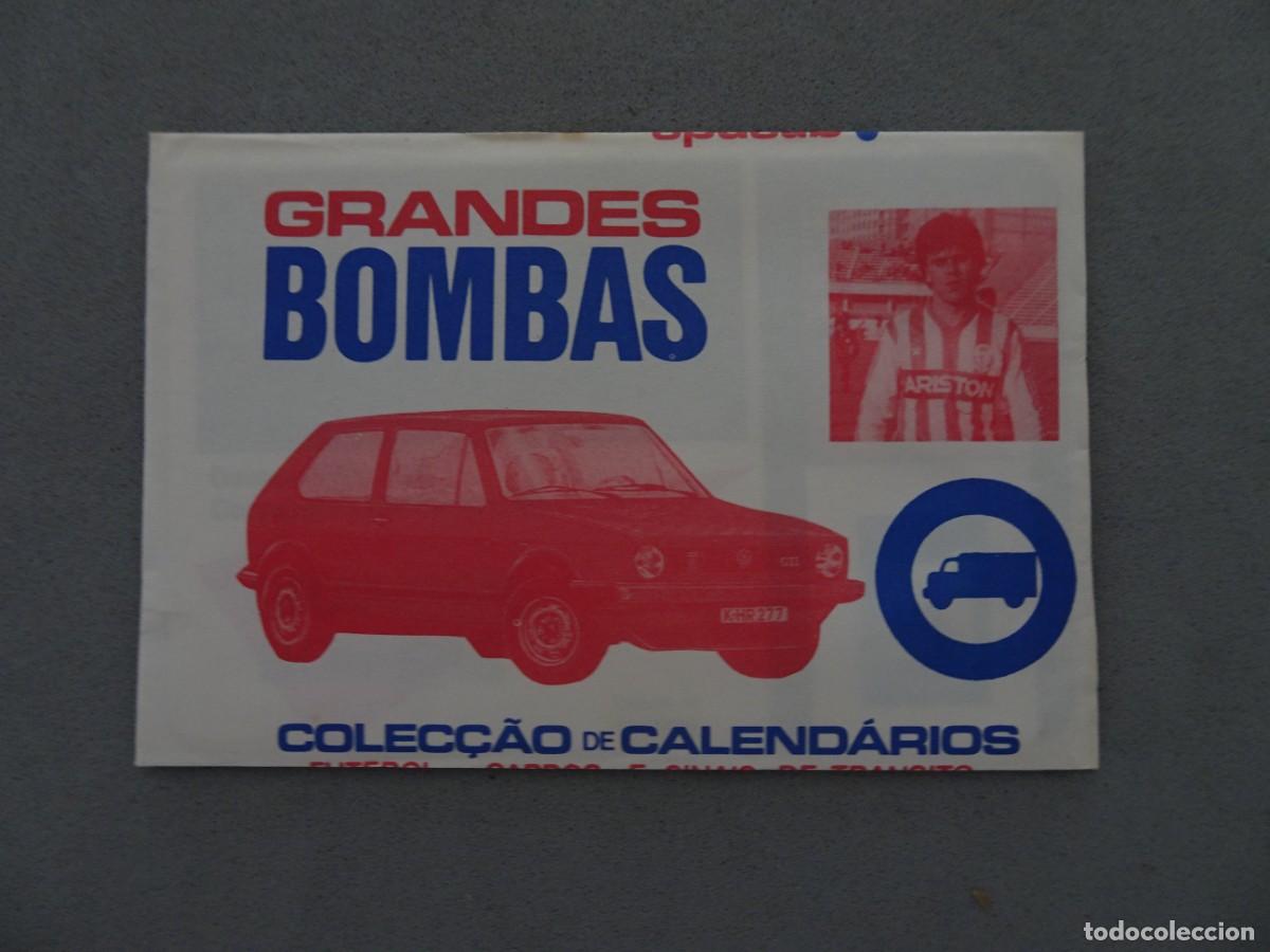 Coleccionismo cromos antiguos: Sobre cromos sin abrir - cartera calend&aacute;rios cerrada - Grandes Bombas - Coleccion portuguesa