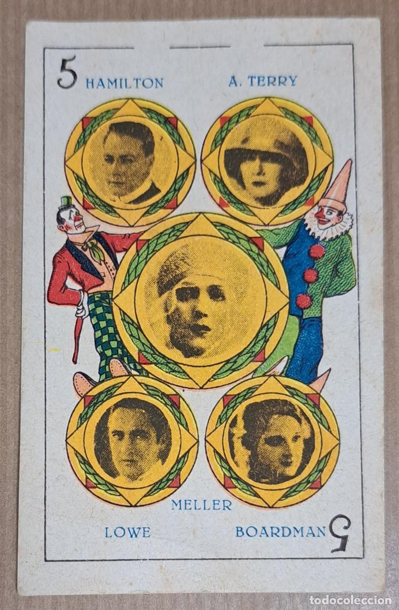 Coleccionismo cromos antiguos: Cromo &ldquo;Actores y Actrices de Cine&rdquo; 5 de oros, Chocolate Juncosa, a&ntilde;os 1920&ndash;30