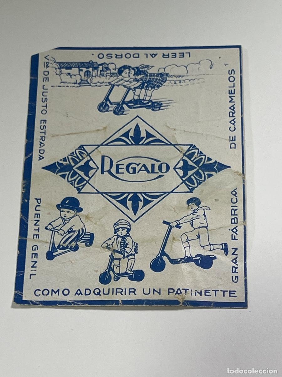 Coleccionismo cromos antiguos: CROMO REGALO. COMO ADQUIRIR UN PATINETE. GRAN F&Aacute;BRICA DE CARAMELOS. PUENTE GENIL.