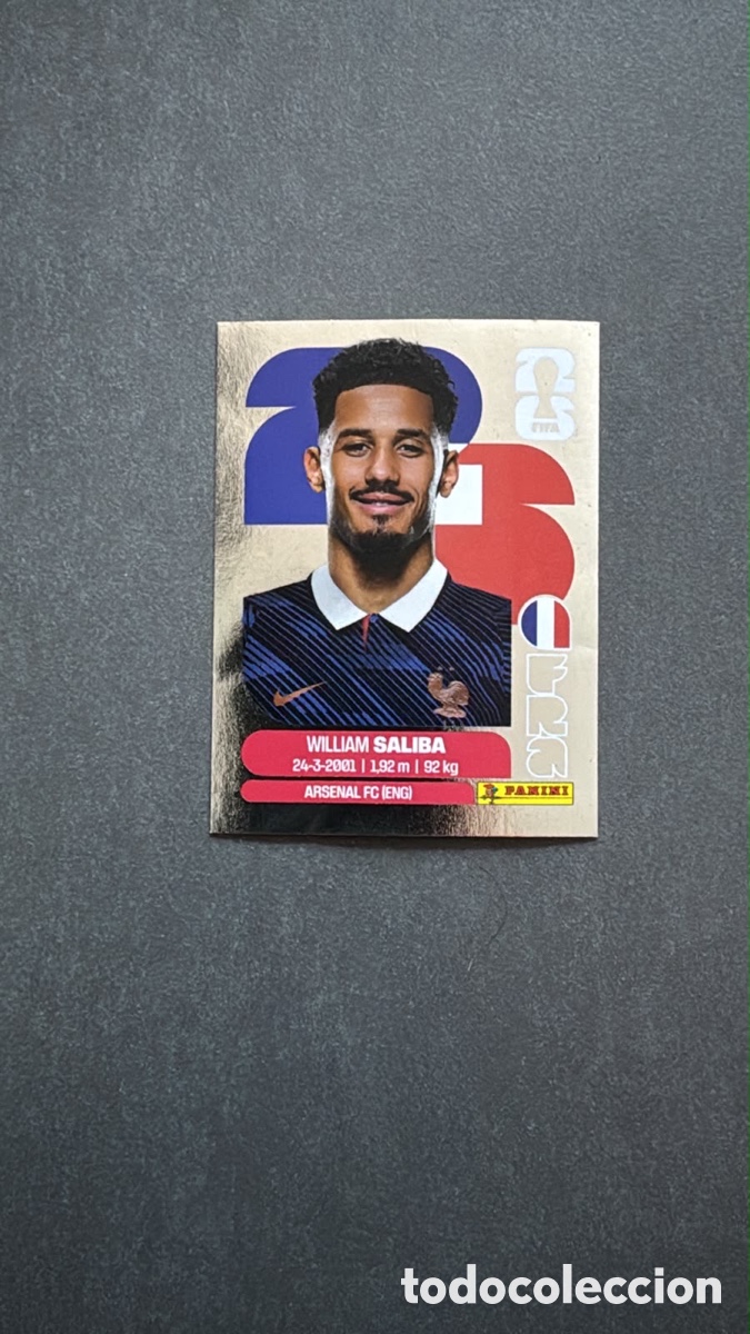 Coleccionismo cromos antiguos: William Saliba Sticker Panini World Cup 2026 Silver France FRA04