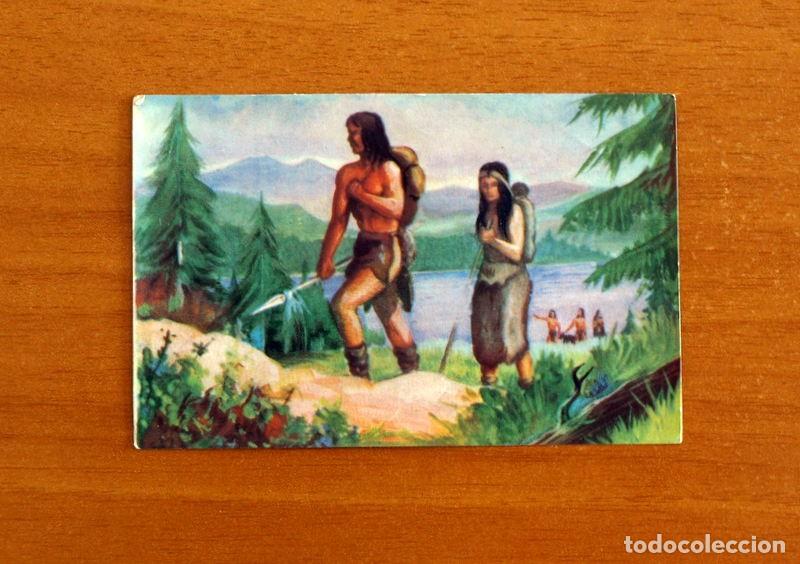 Collectable Antique Stickers: Lejano Oeste - N&ordm; 71 Los Primeros Americanos - Ediciones Generales A&ntilde;o 1956
