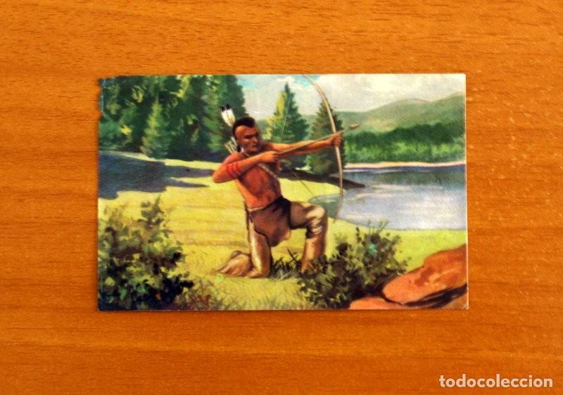 Collectable Antique Stickers: Lejano Oeste - N&ordm; 77 Los Cazadores Iroqueses - Ediciones Generales A&ntilde;o 1956