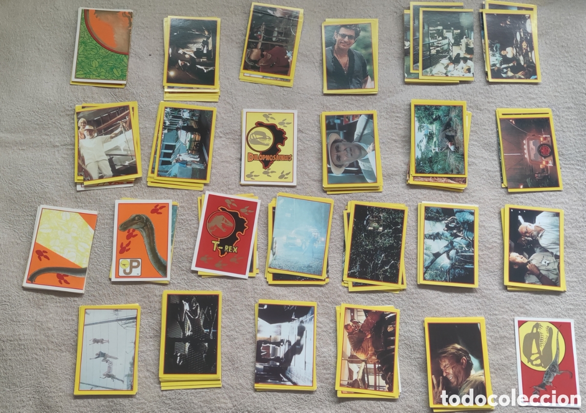 Coleccionismo cromos antiguos: 257 Cromos Jurassic Park edici&oacute;n este