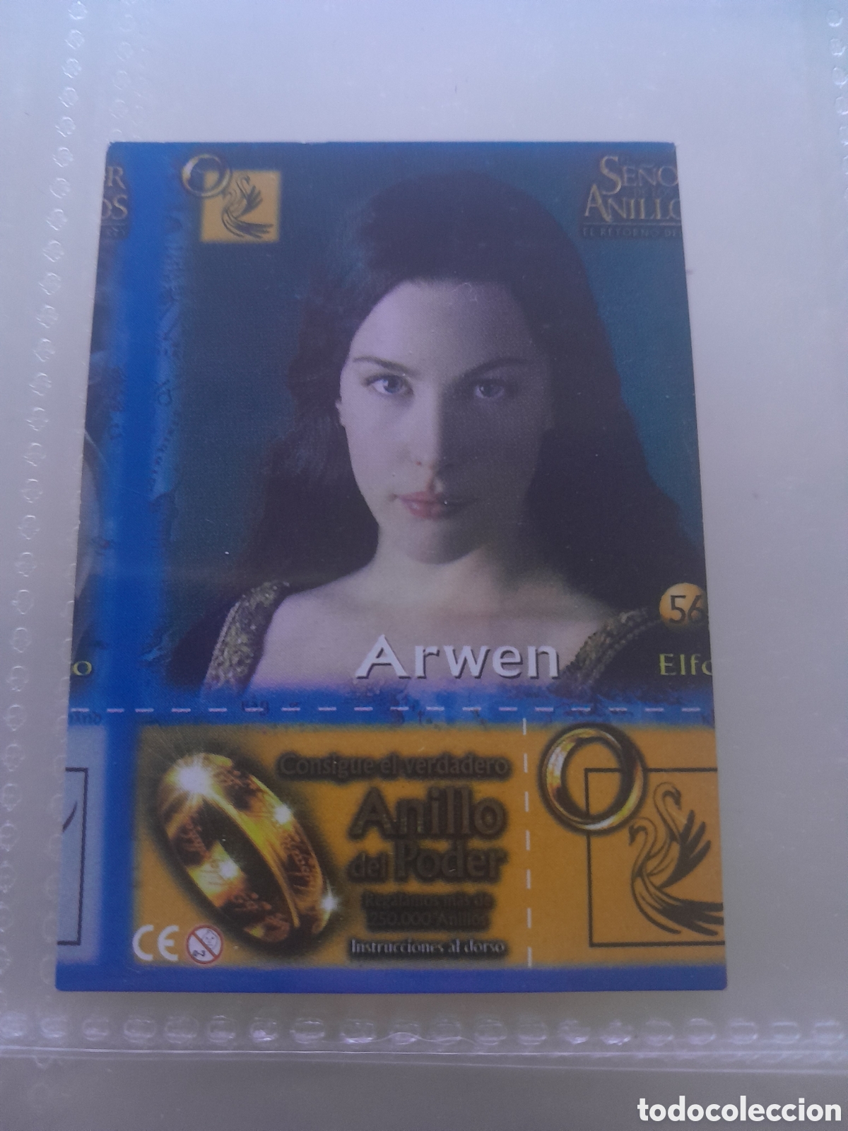 Coleccionismo cromos antiguos: popitas el se&ntilde;or de los anillos cromo tarjeta N&ordm; 56 arwen