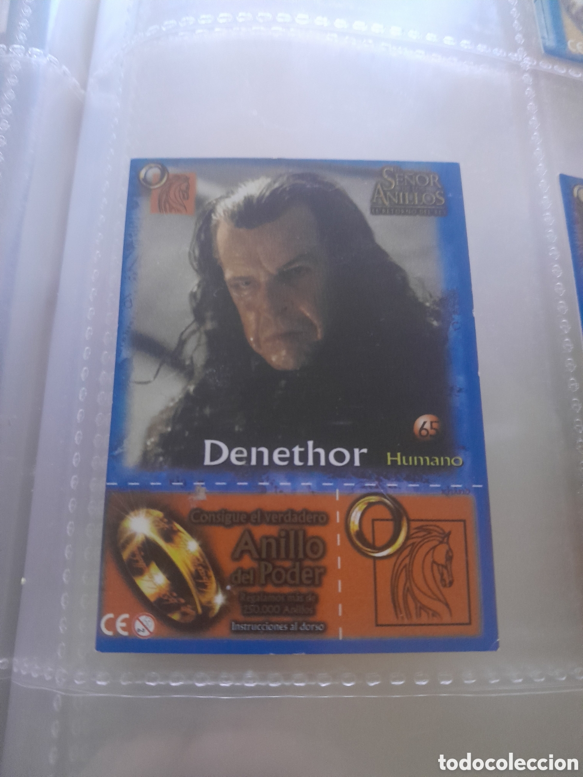 Coleccionismo cromos antiguos: popitas el se&ntilde;or de los anillos cromo tarjeta N&ordm; 65 denethor