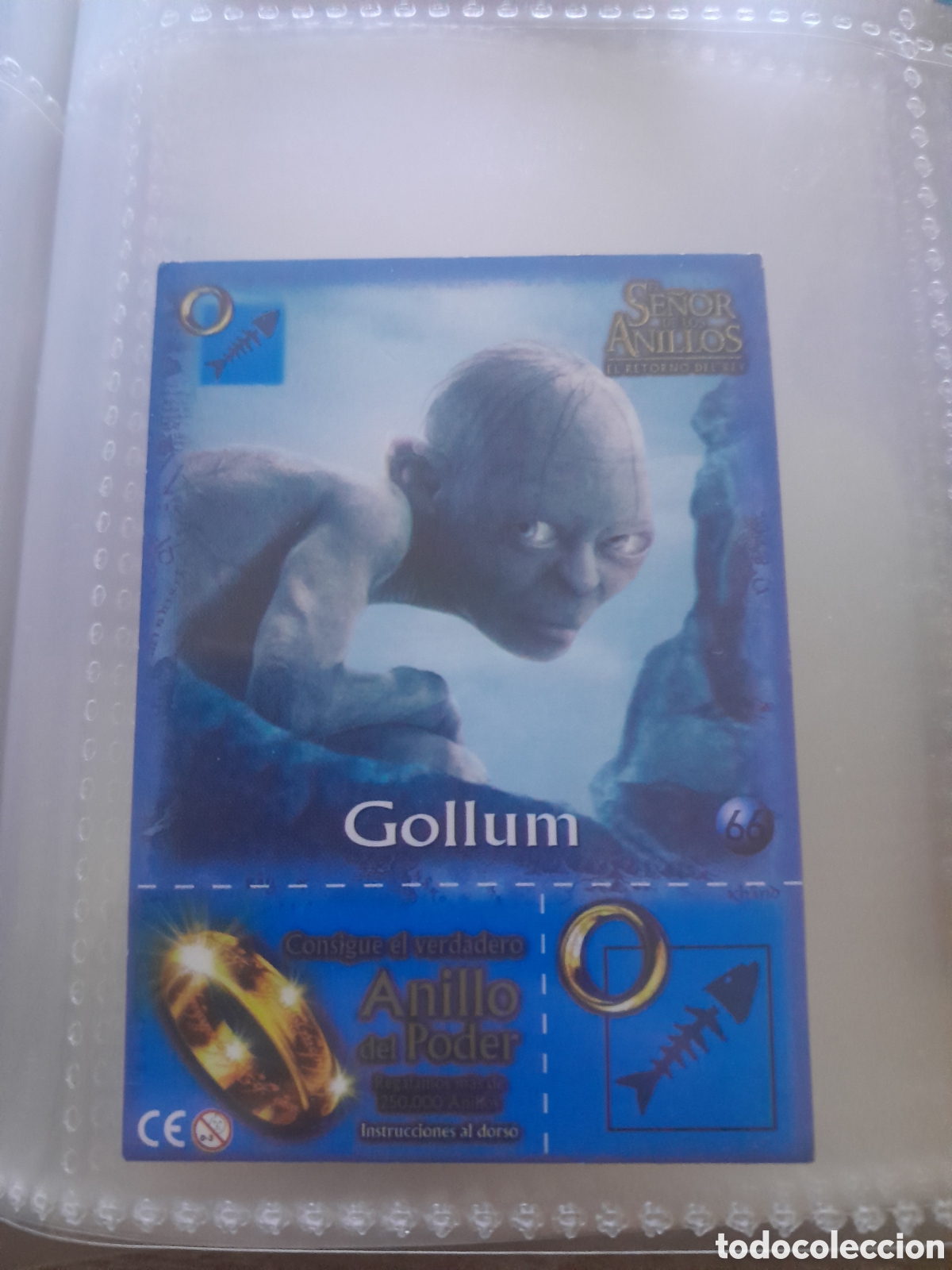 Coleccionismo cromos antiguos: popitas el se&ntilde;or de los anillos cromo tarjeta N&ordm; 66 gollum