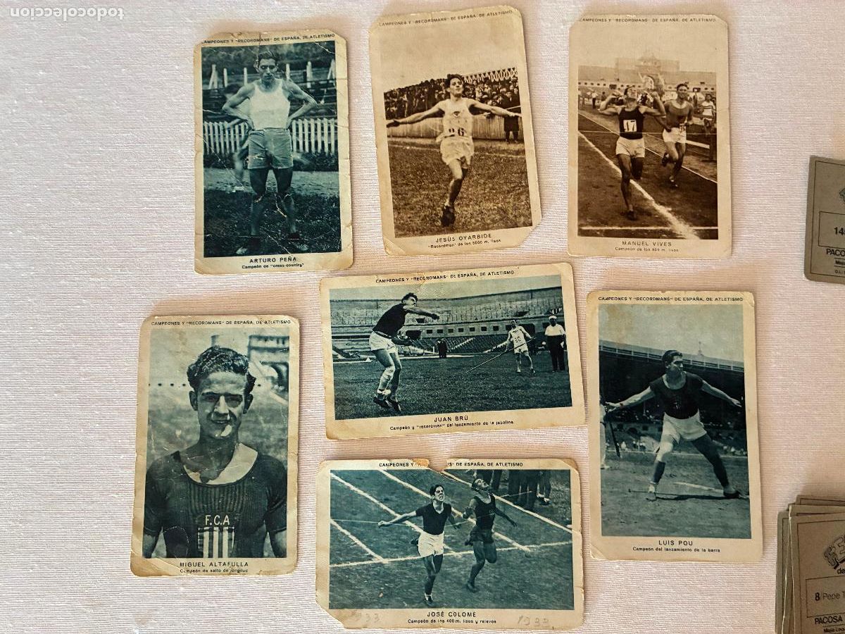 Coleccionismo cromos antiguos: lote 19 cromos campeones y recordmans de Espa&ntilde;a atletismo,chocolates hijos de Zuricalday Bilbao