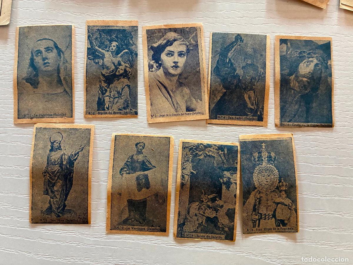 Coleccionismo cromos antiguos: Murcia 9 cromos productos Mo&ntilde;ifran Espinardo dedicados al escultor Salzillo Semana Santa ver fotos